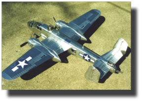 North American B-25 Mitchell. Scratch built in metal by Rojas Bazán. 1:15 scale.